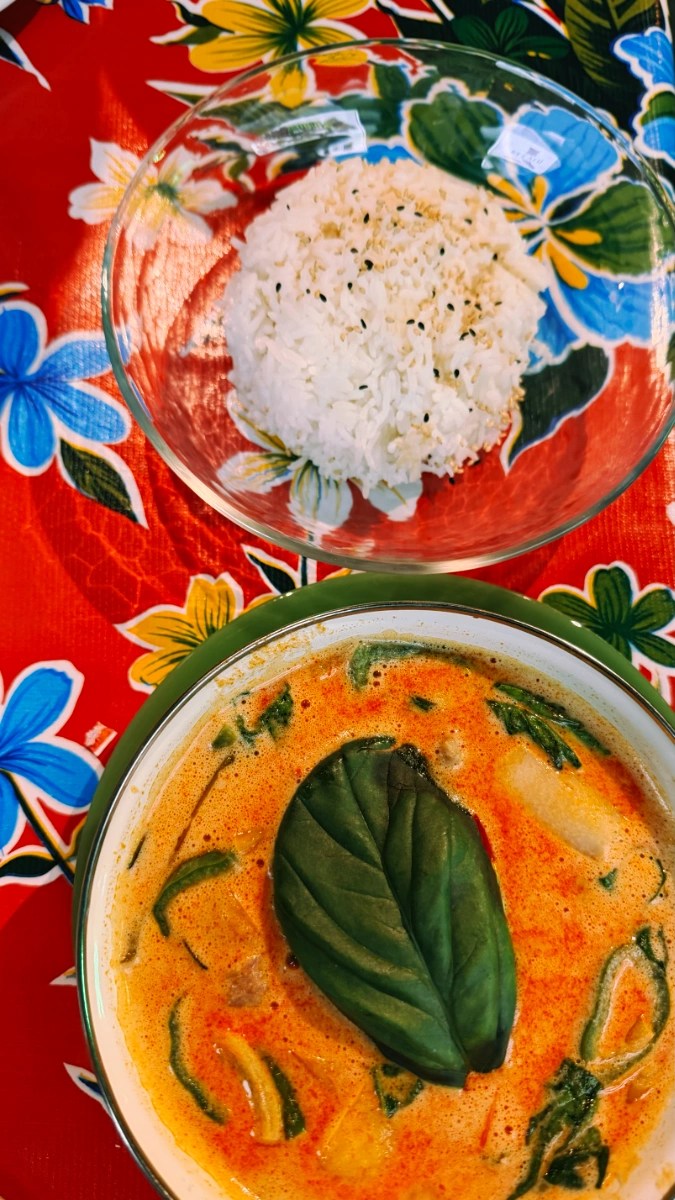 Curry tailandés con arroz 
