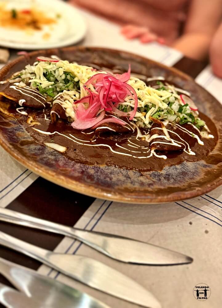Plato de enmoladas mexicanas