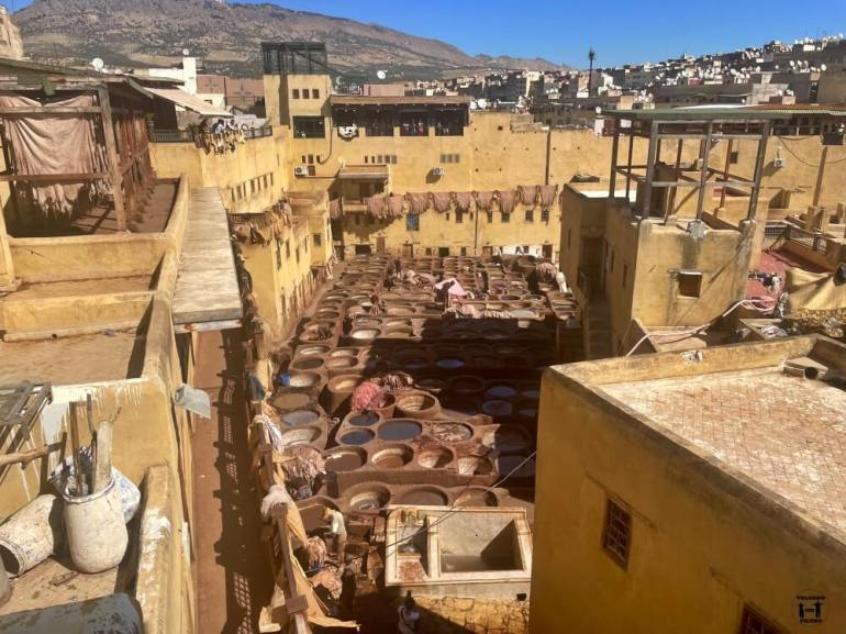 Curtidurías en Fez desde terraza 