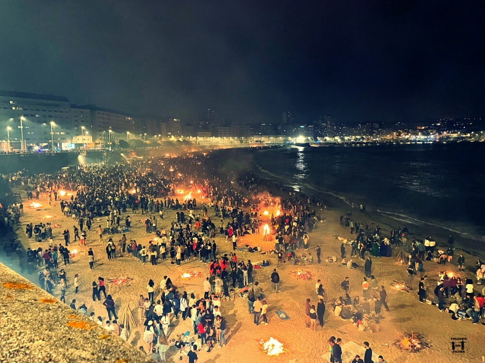 Hogueras de San Xoán en Coruña