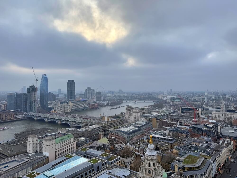 Vistas desde saint paul con el London Eye y el Támesis
