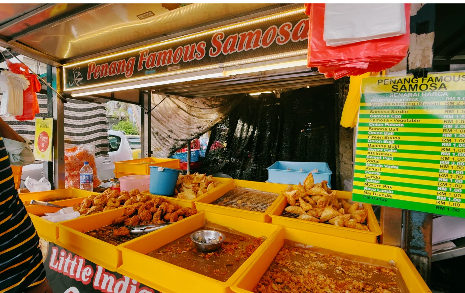 Puesto de samosas