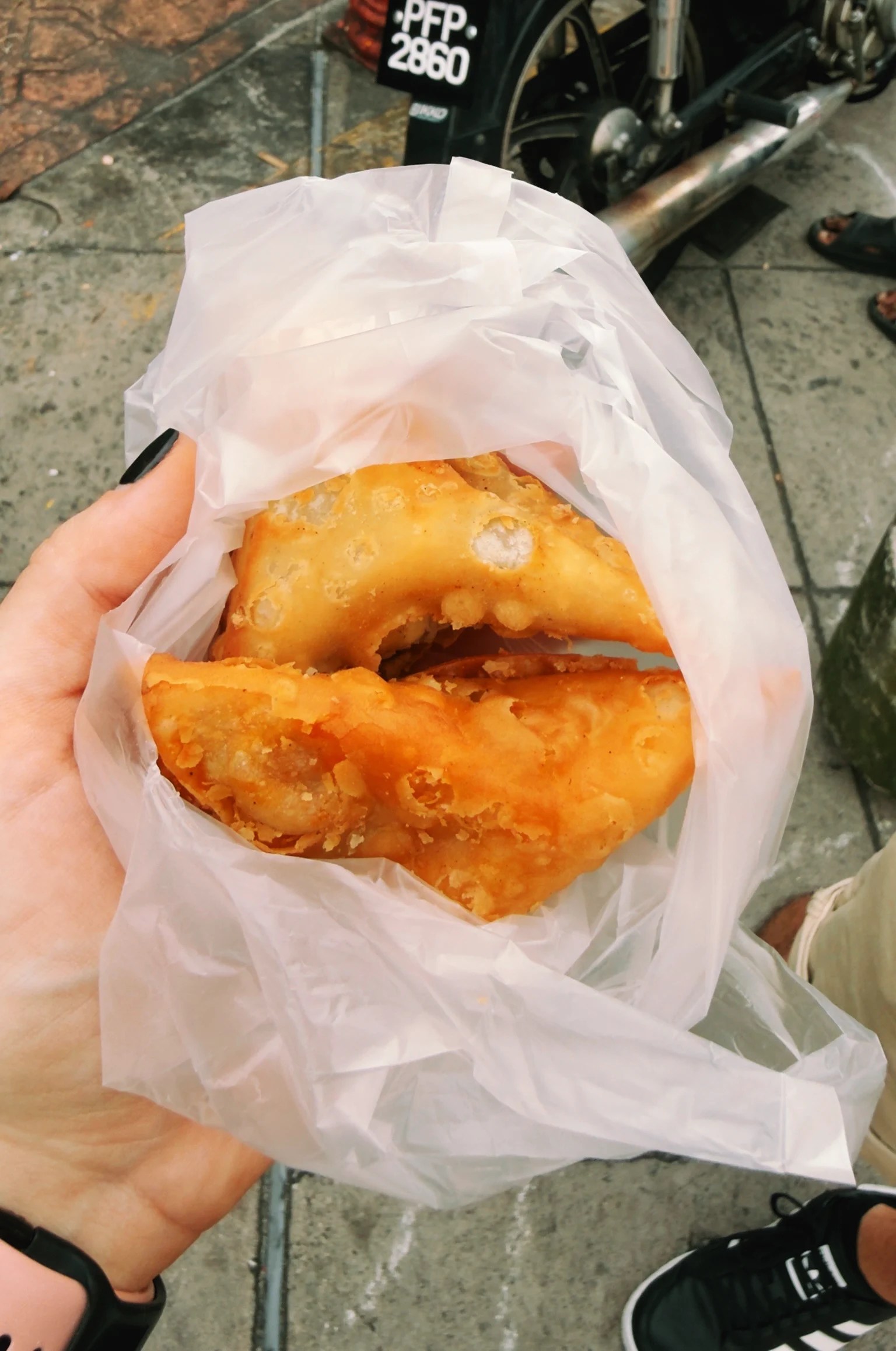 Bolsa con dos samosas