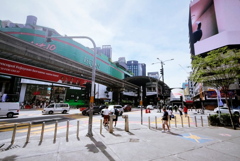 Cruce de Bukit Bintang entre las dos avenidas principales