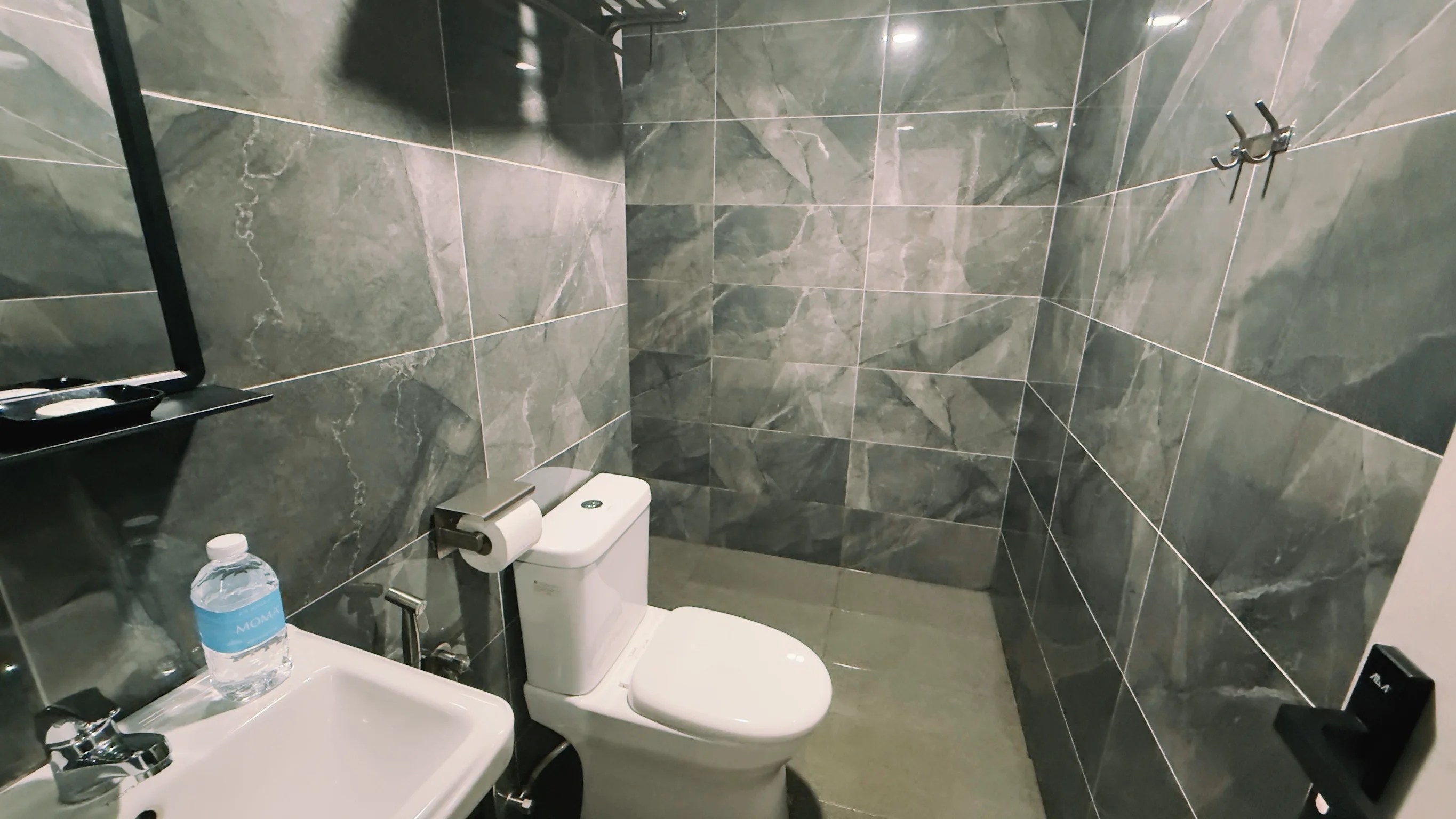 Baño del hotel, wc y ducha